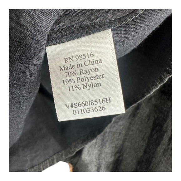 Coldwater Creek Petites Large PL Black Pintucked Button Shirt Office Career - Picture 10 of 12